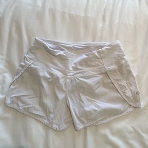 lululemon white running shorts